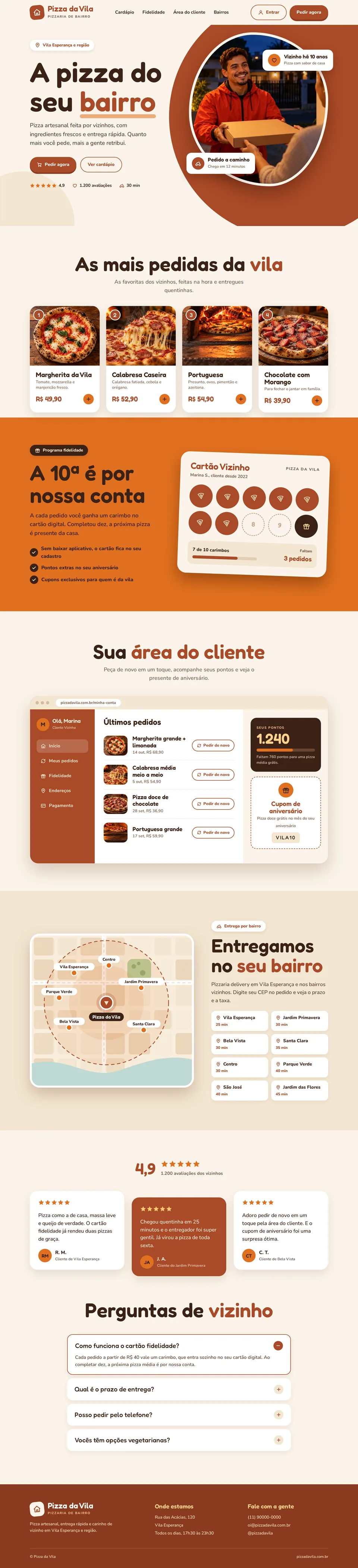 Exemplo fictício: site com programa de fidelidade